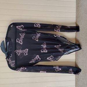 RARE Misguided Barbie bodysuit size 8 sheer black pink sold out